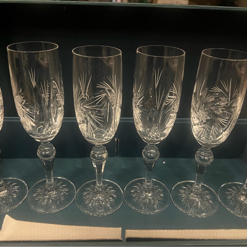 Bohemian Crystal Glasses - Picture 2 of 4